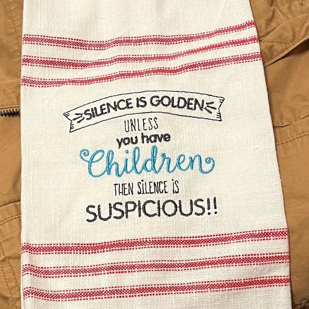 Embroidered Tea Towel